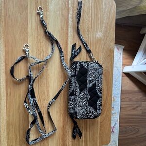 Black and White Quilted Crossbody Bag VERA BRADLEY WALLET